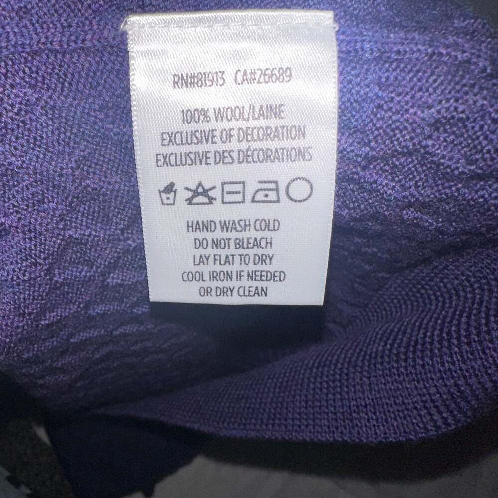 Robert Graham Collectors Textured Wool Crew neck Sweater Mens 2xl Purple Knit - Picture 8 of 12